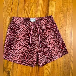Leopard print swimming shorts